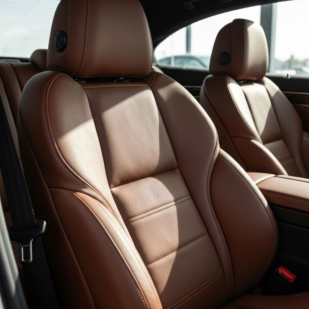 Leather seats after detailing